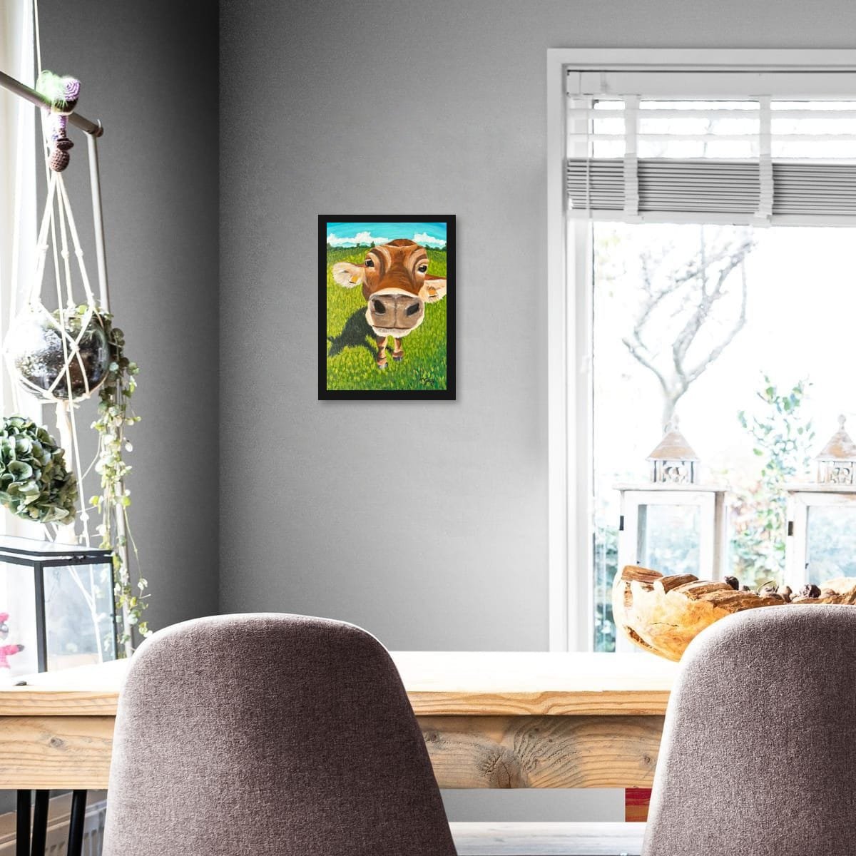 Curious sniff 30 x 40 cm acrylic painting - Image 4