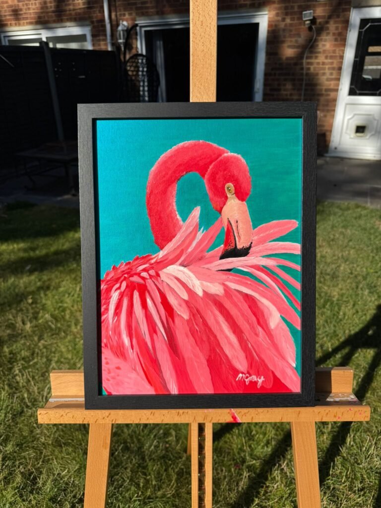 Diva at work 30 x 40 cm acrylic painting