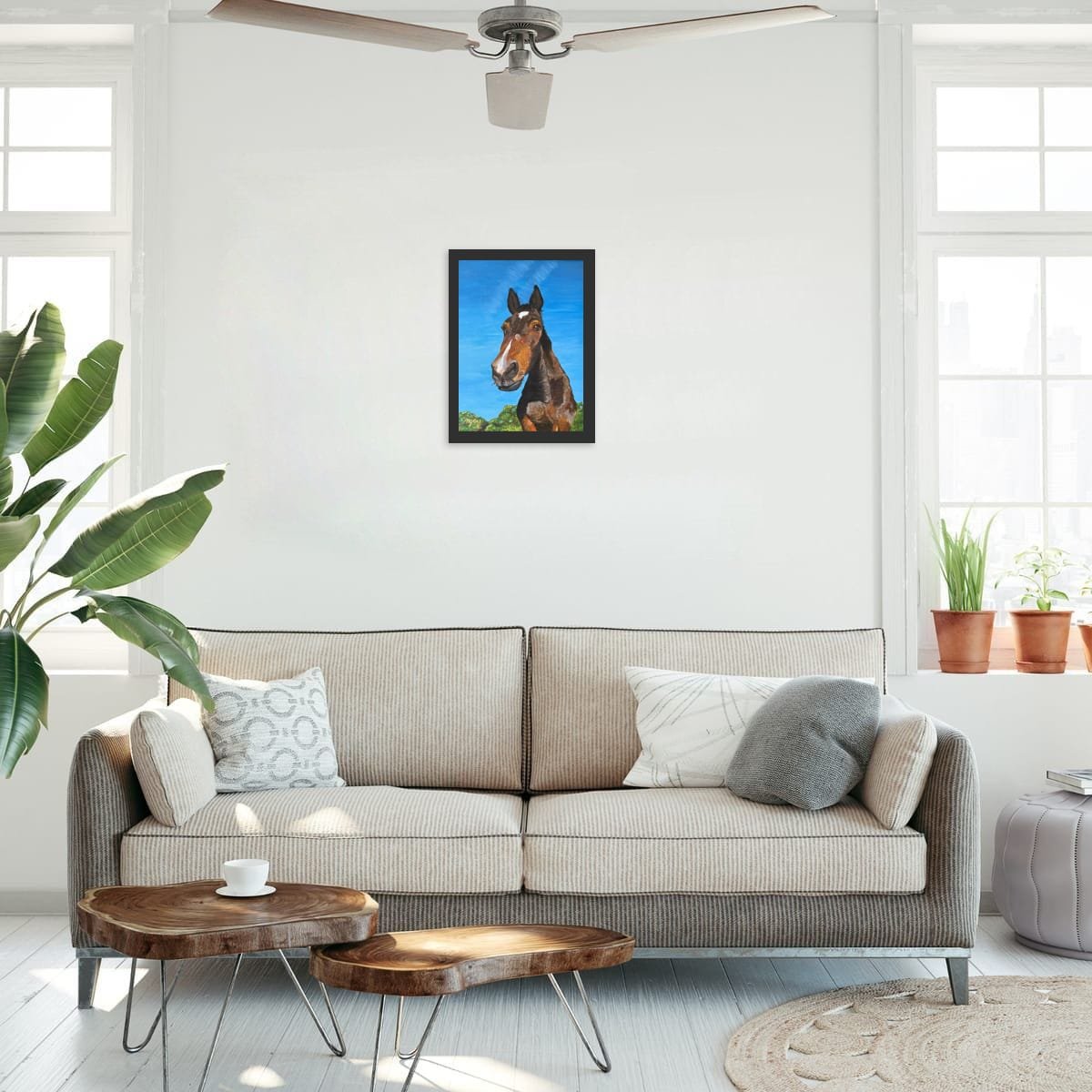 Cheeky stallion 30 x 40 cm acrylic painting - Image 3