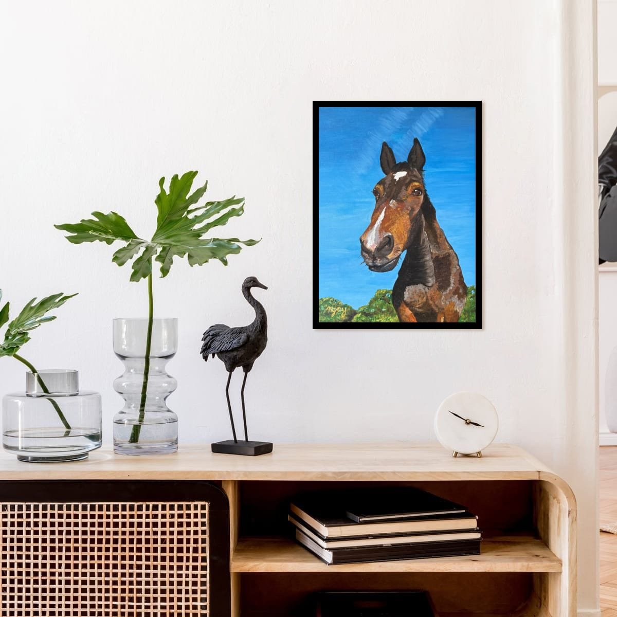 Cheeky stallion 30 x 40 cm acrylic painting - Image 4