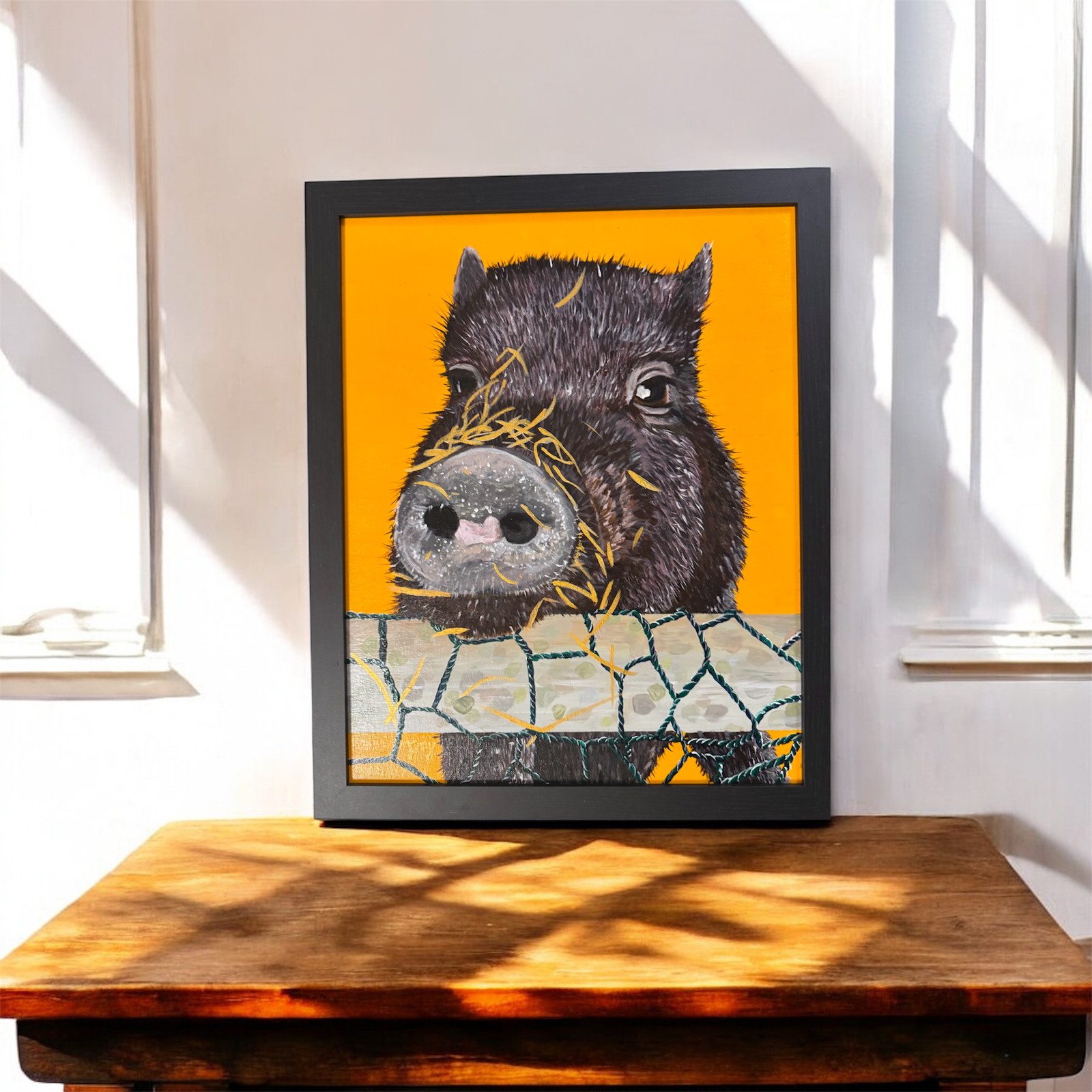 Hay There! 40 x 50 cm acrylic painting