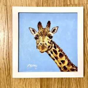 Giraffe 20 x 20 cm acrylic painting