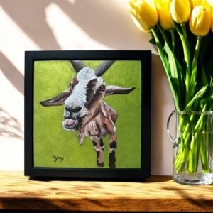 Goat 20 x 20 cm acrylic painting