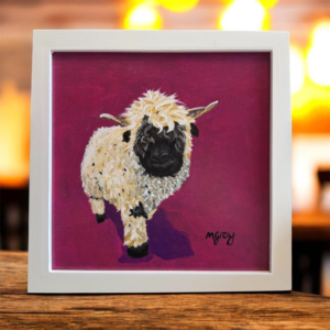 Blacknose sheep 20 x 20 cm acrylic painting