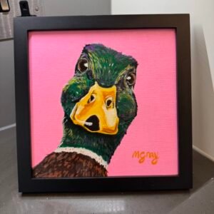 Questioning duck 20 x 20 cm
