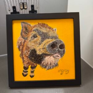 Hairy piglet 20 x 20 cm