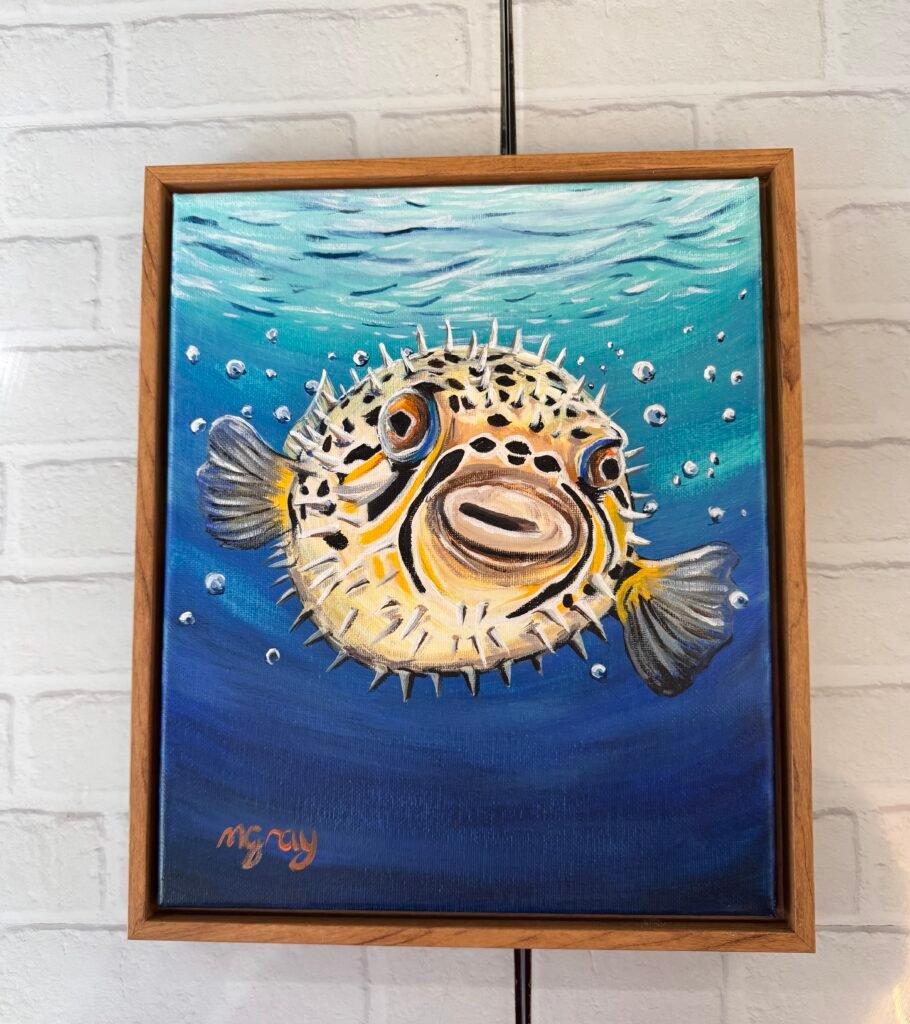 Puffer fish 25 x30 cm