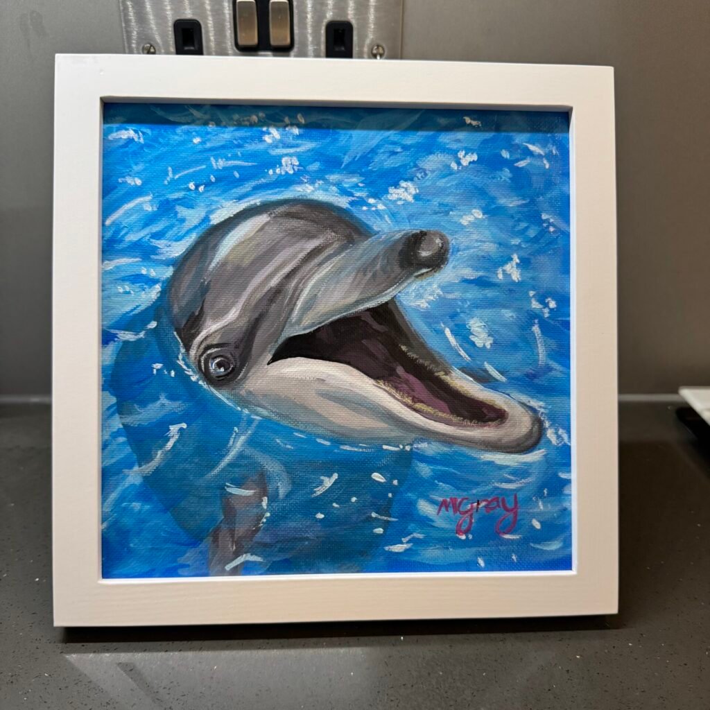 Playful Dolphin 20 x 20 cm